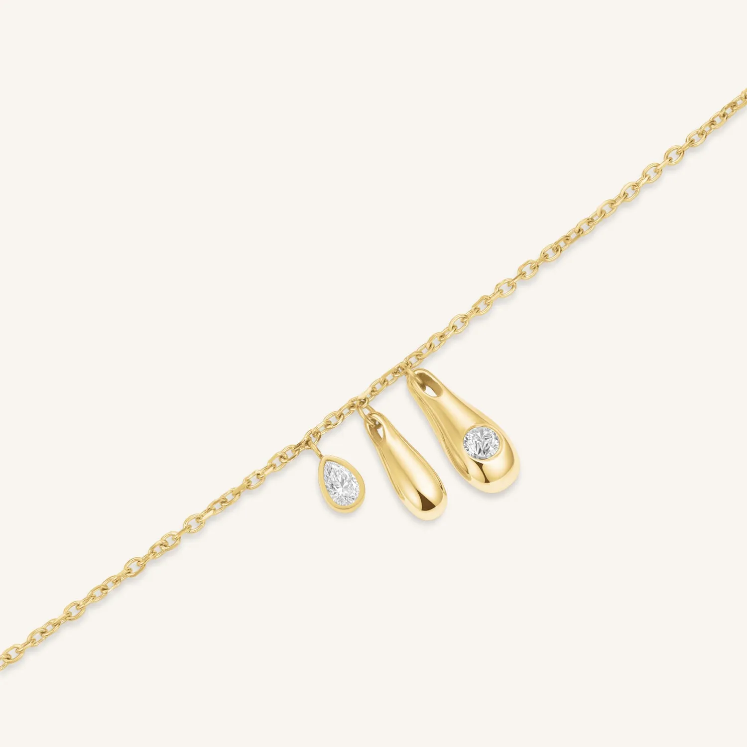 Rosefield Essentials Charms Necklace halskjede gull