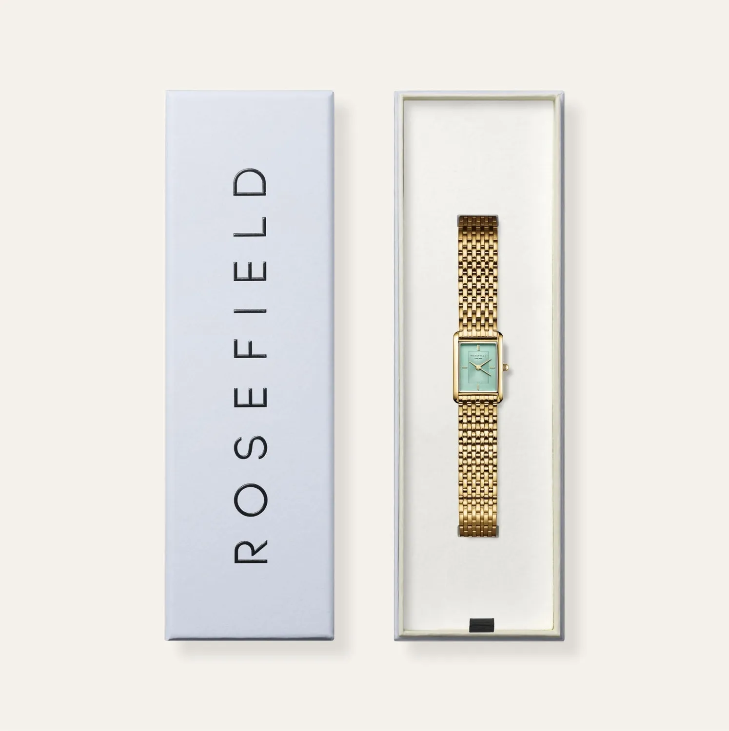 Rosefield Heirloom Heirloom Mint Green klokke gull mintgrønn 23,5 × 30,6 mm