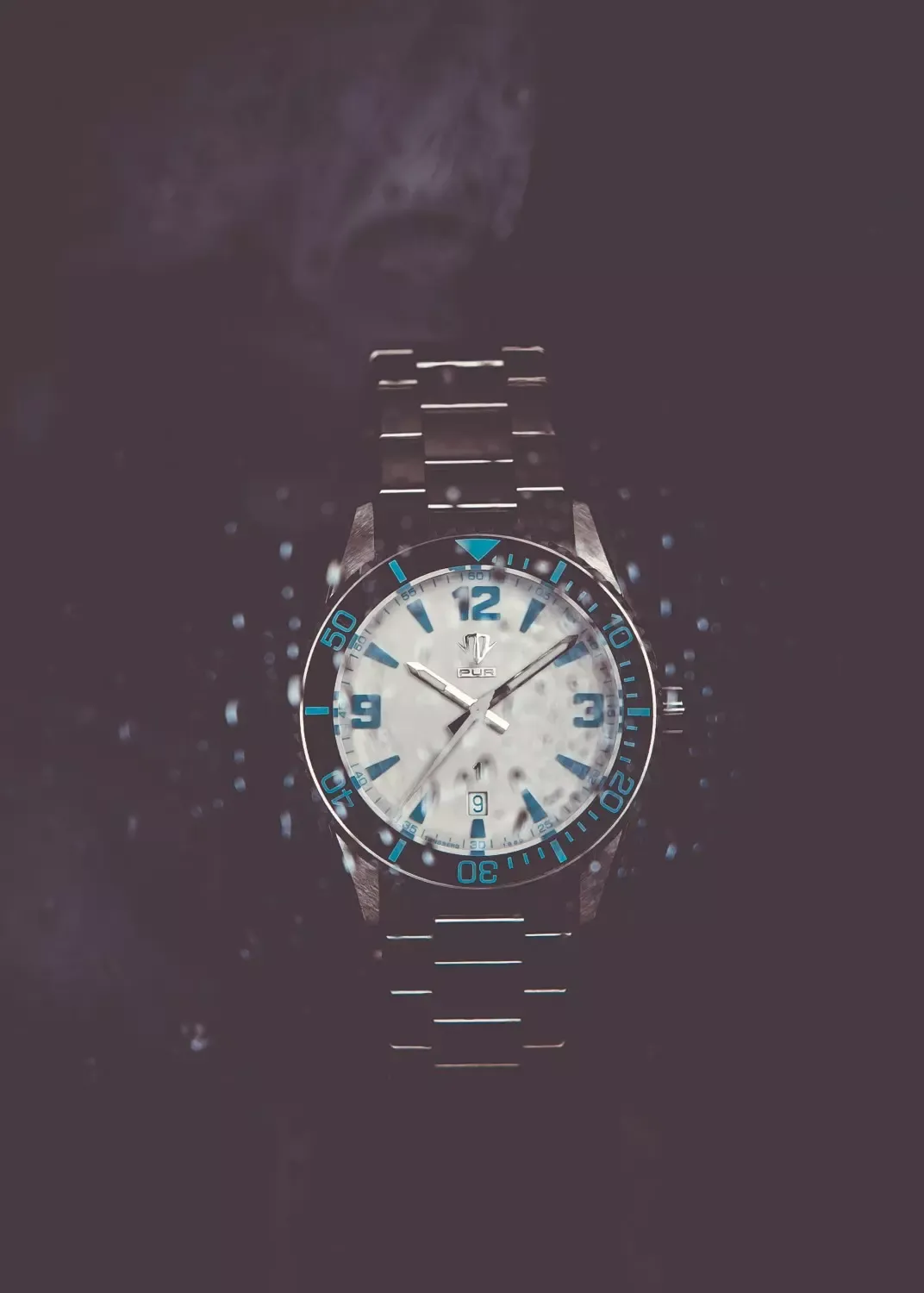 PUR 1 Hvit med Sort Keramisk Bezel Insert klokke