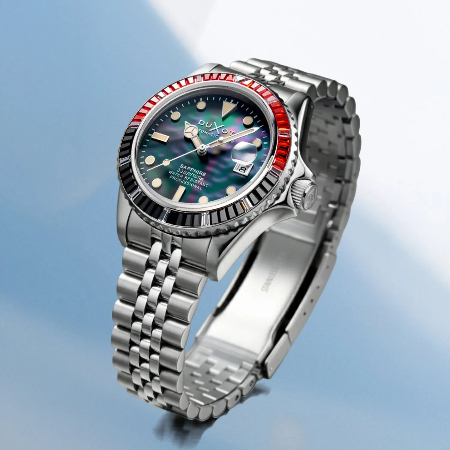 Duxot Atlantica 40 Rainbow Automatic klokke perlemor