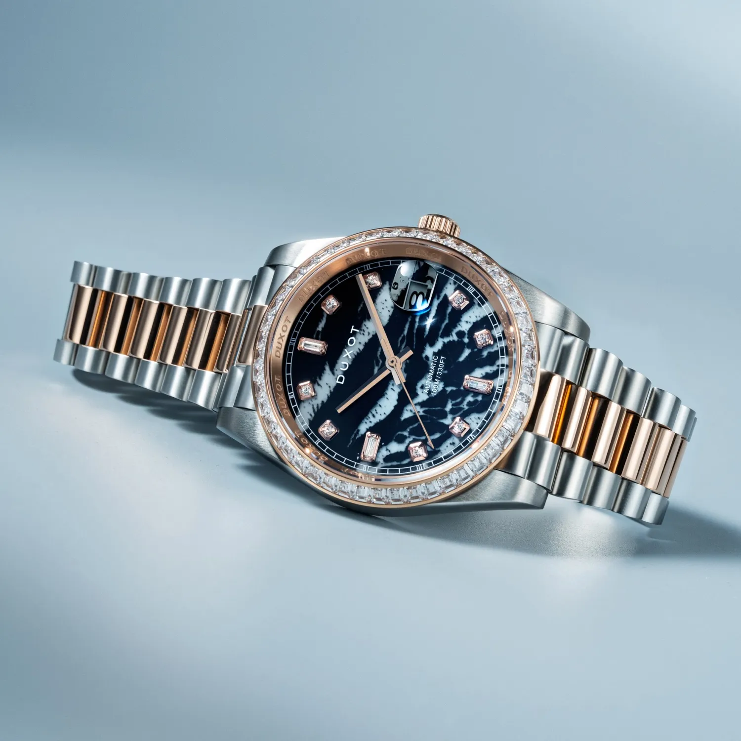 Duxot Serenata Grey Crystal automatisk klokke grå krystall 40 mm