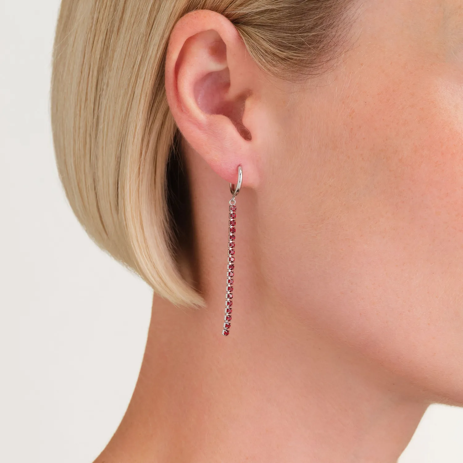 Rosefield Essentials Tennis Earrings øreringer gull og sølv
