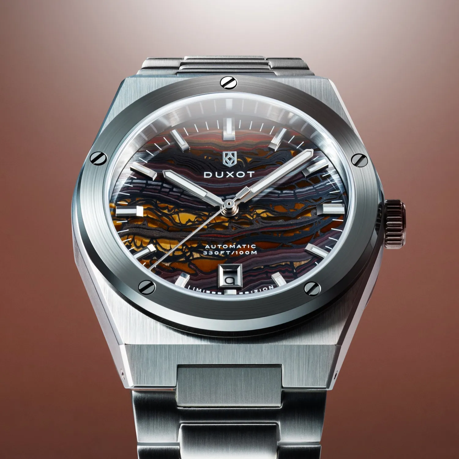 Duxot Bastia klokke Iron Tiger natursteinskive limited edition