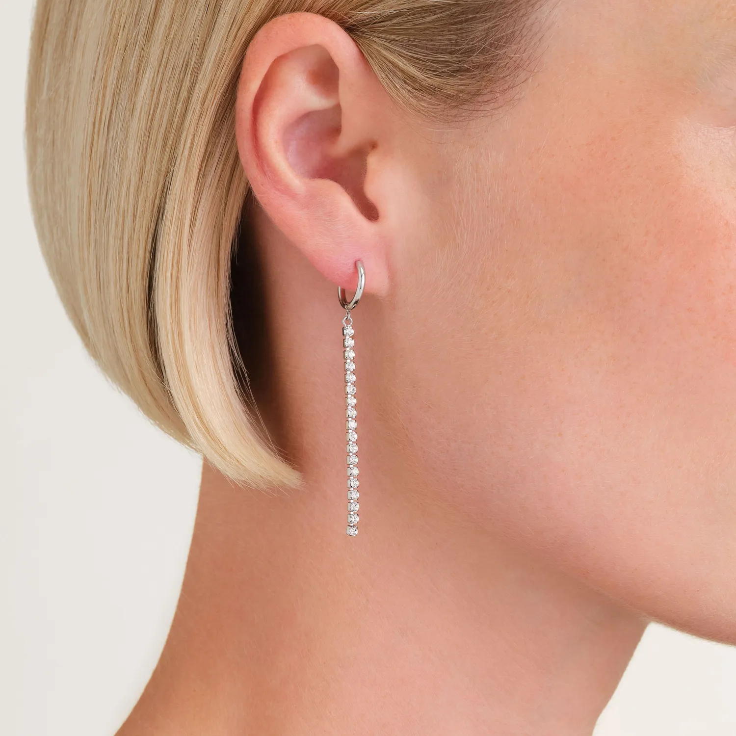 Rosefield Tennis Earrings øredobber gull krystall