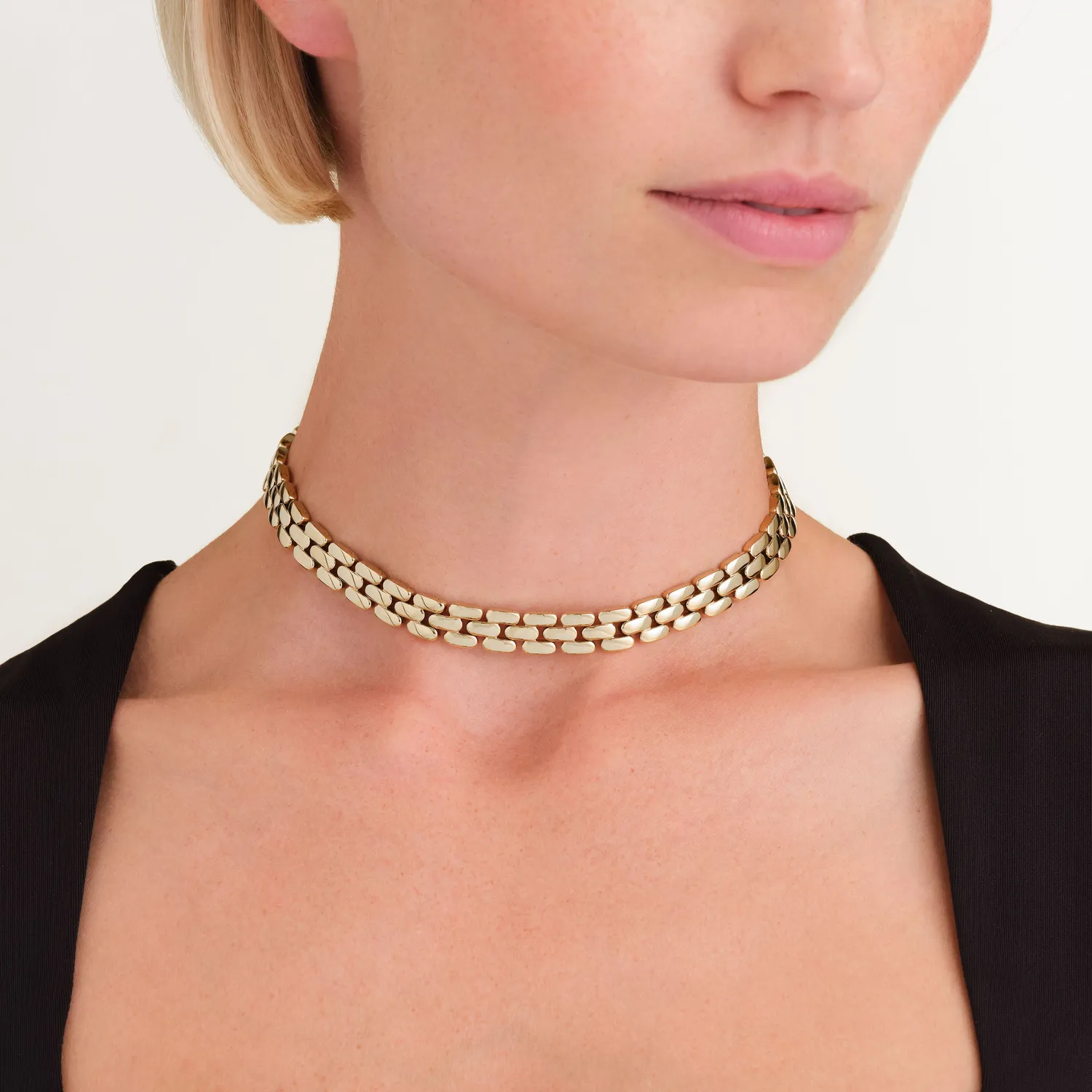 Rosefield Legacy Necklace halskjede 34–38 cm gullbelagt stål