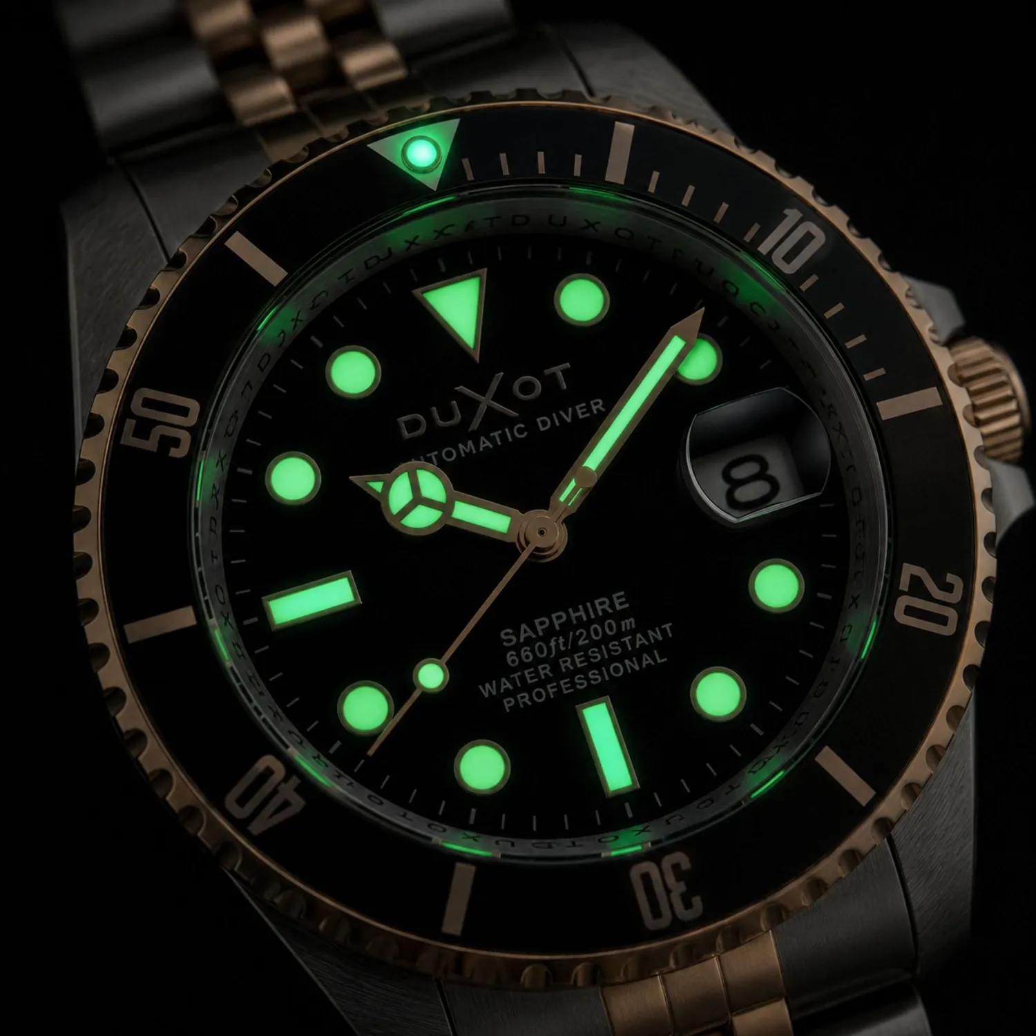 Duxot Atlantica Diver Automatic Two Tone Brown klokke 20 ATM