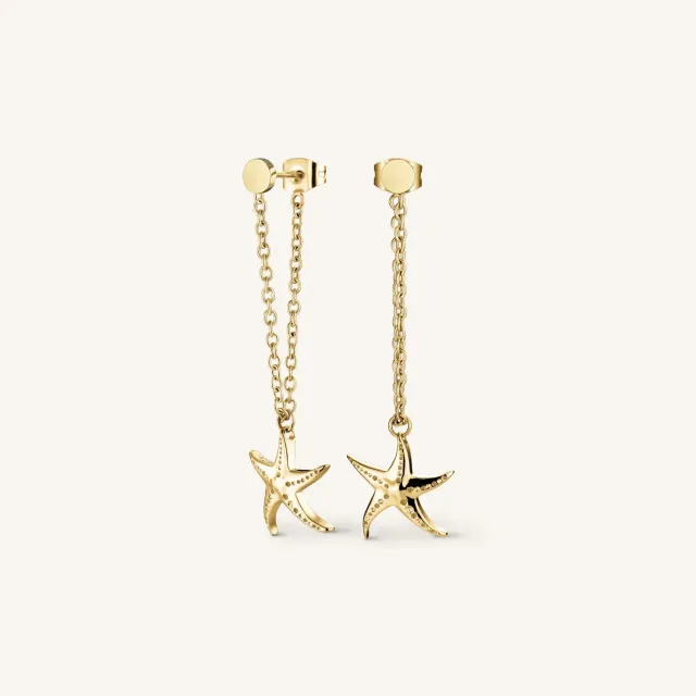 Rosefield Seastar Earrings øredobber gull 4,5 cm