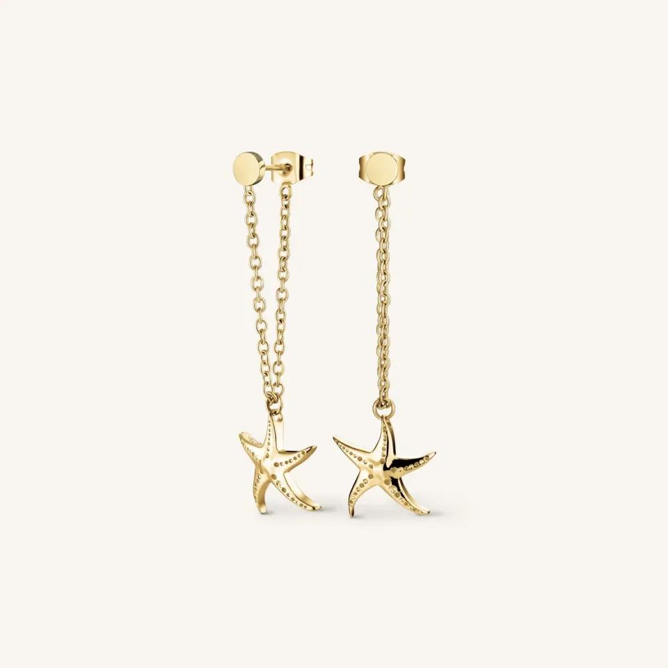Rosefield Seastar Earrings øredobber gull 4,5 cm