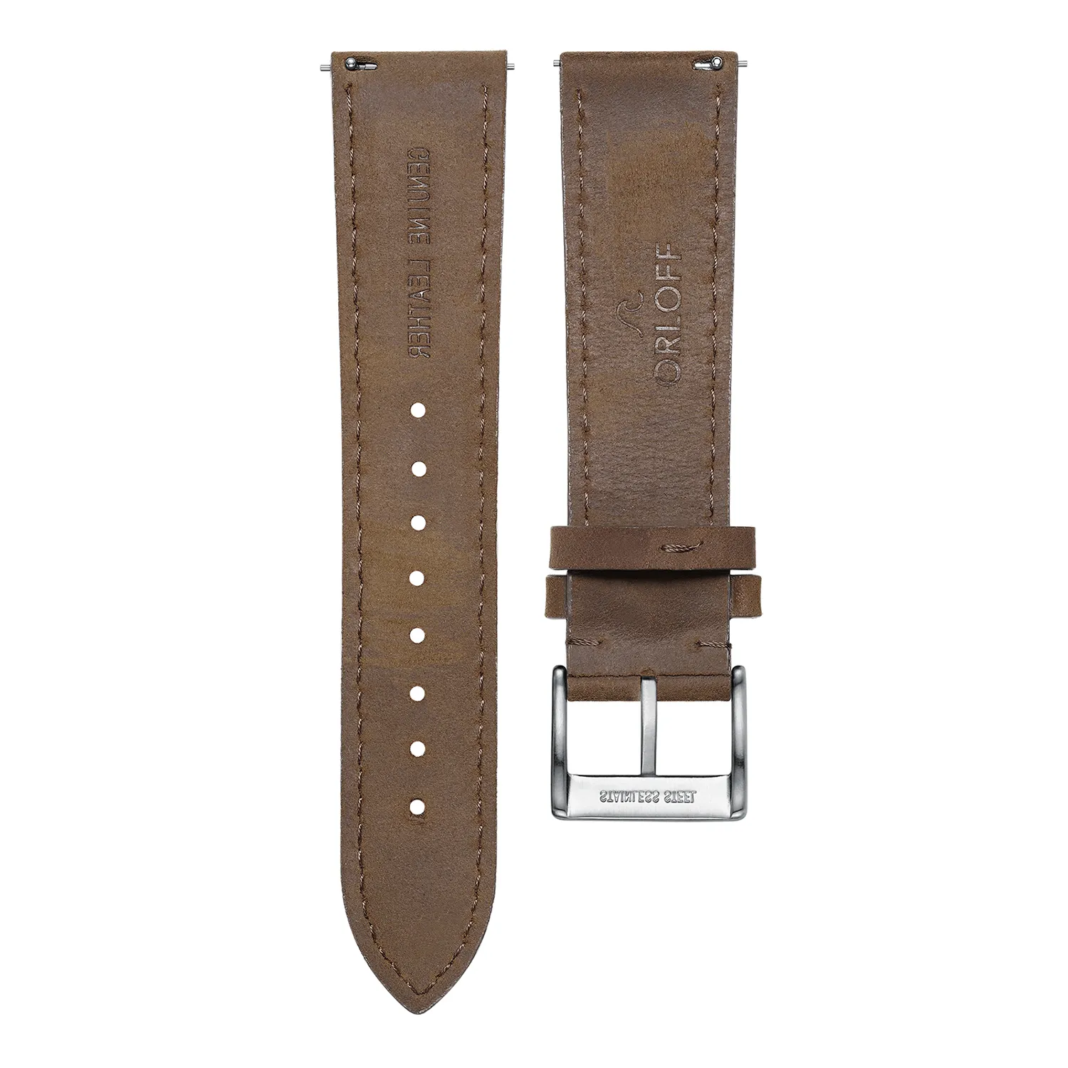 Orloff Leather Strap O1010 klokkerem 22 mm brun skinn