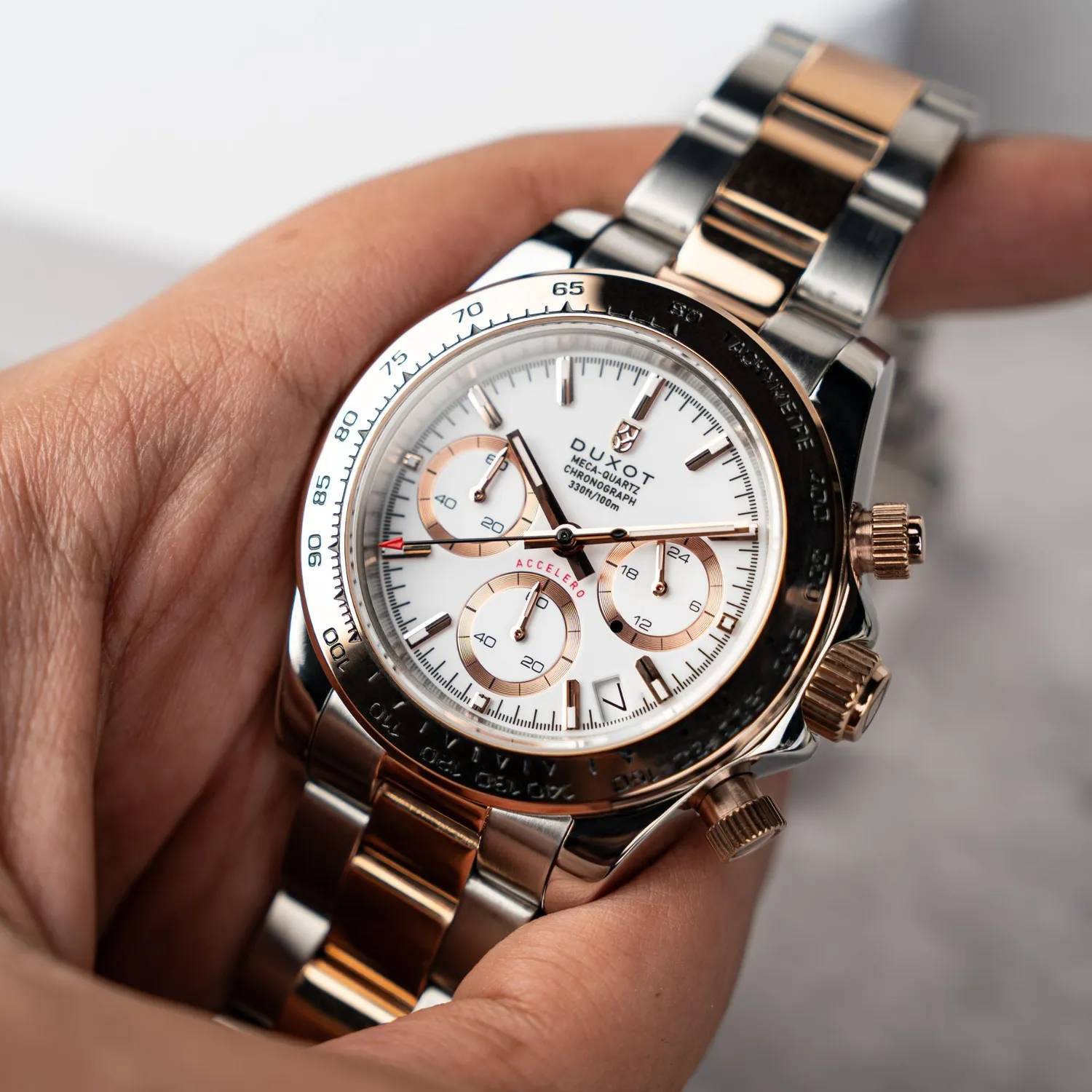 Duxot Accelero DX-2065 Cascading White kronografklokke 40 mm