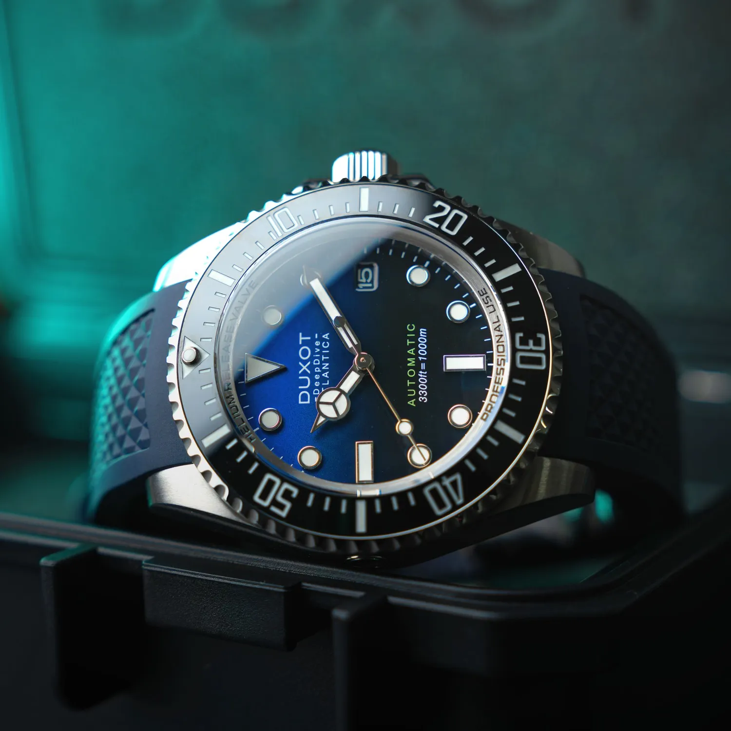 Duxot Atlantica Deep Dive Automatic Limited Edition Cobalt Blue klokke