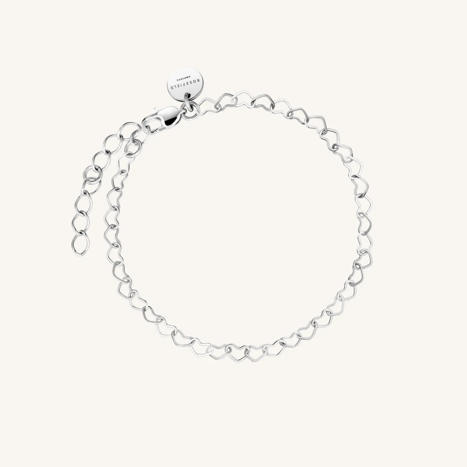 Rosefield Essentials Heart Chain Bracelet armbånd gull og sølv justerbart