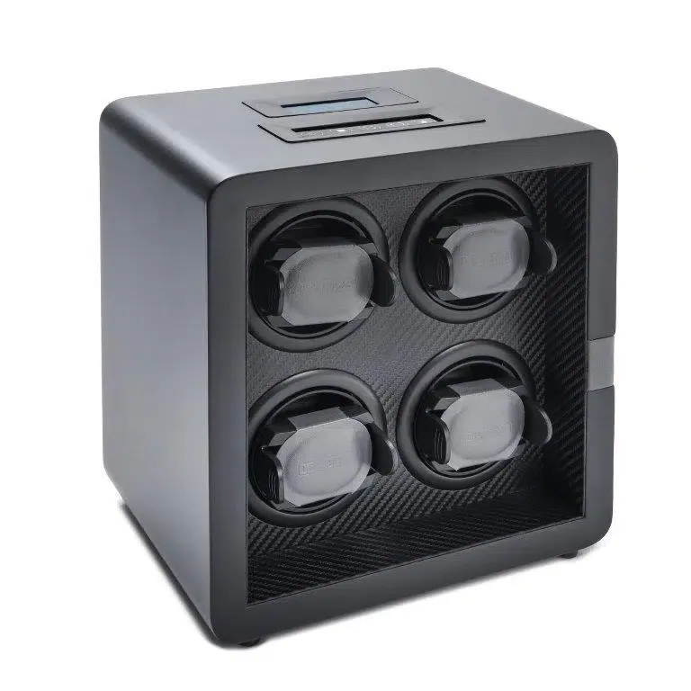 Leanschi watch winder 4 slots klokkeopptrekker svart