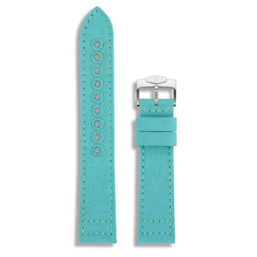 MonChard Canvas Turquoise klokkerem 20 mm turkis