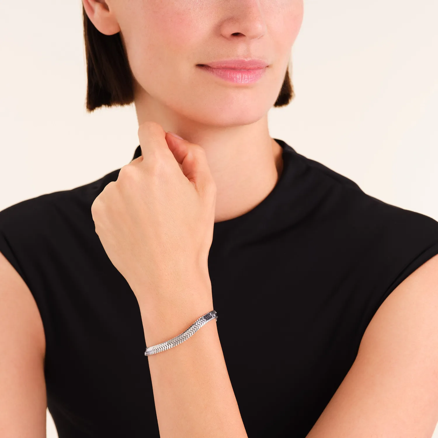 Rosefield Large Snake Bracelet armbånd gull 6 mm
