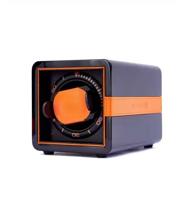 Leanschi WS01 watchwinder for én klokke svart og oransje