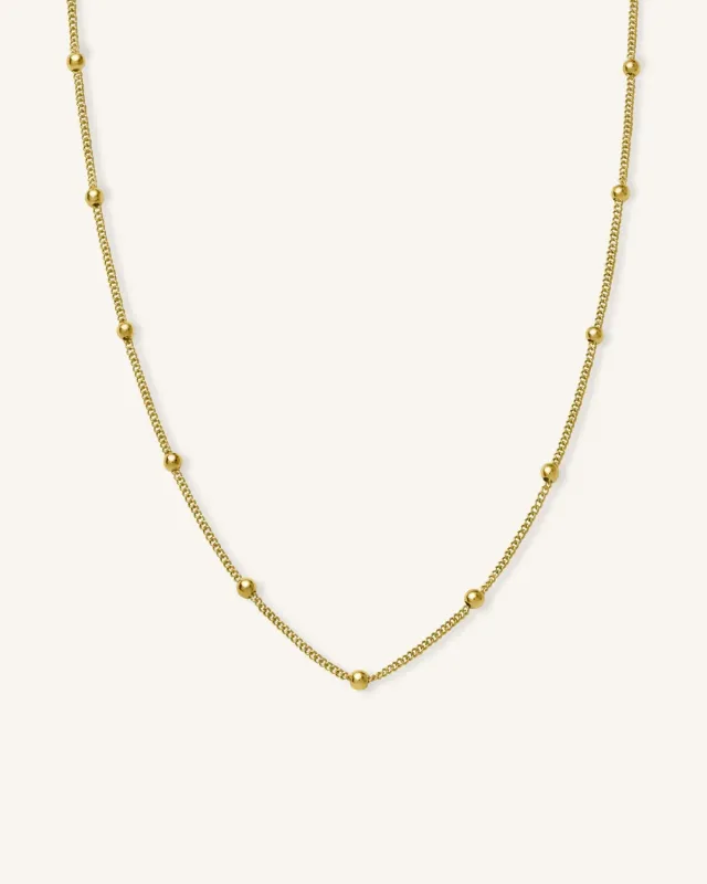 Rosefield Dotted Choker halskjede gull 40–45 cm
