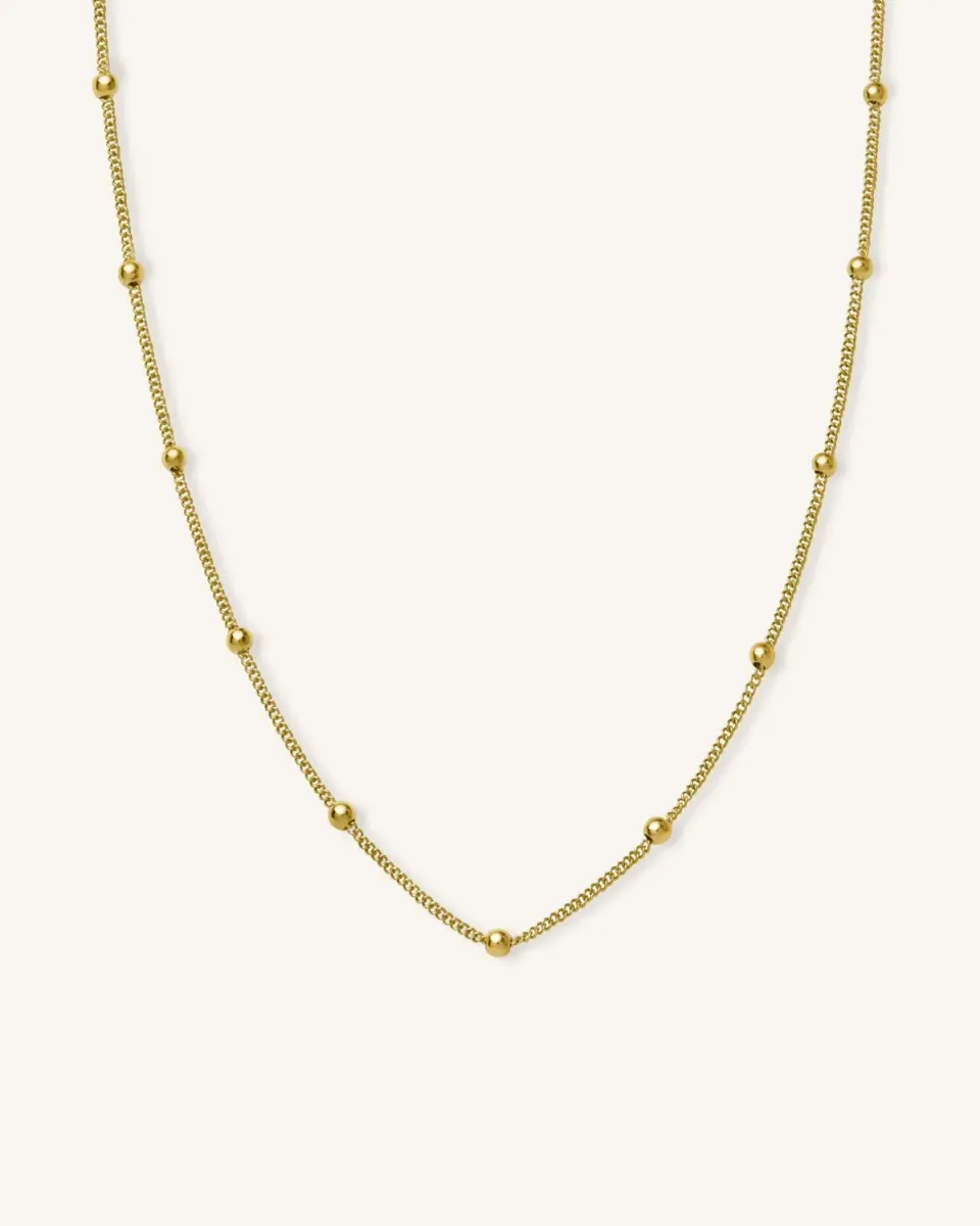 Rosefield Dotted Choker halskjede gull 40–45 cm