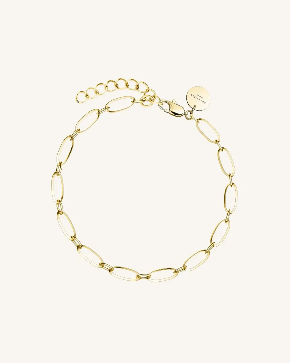 Rosefield Oval Bracelet armbånd gull eller sølv