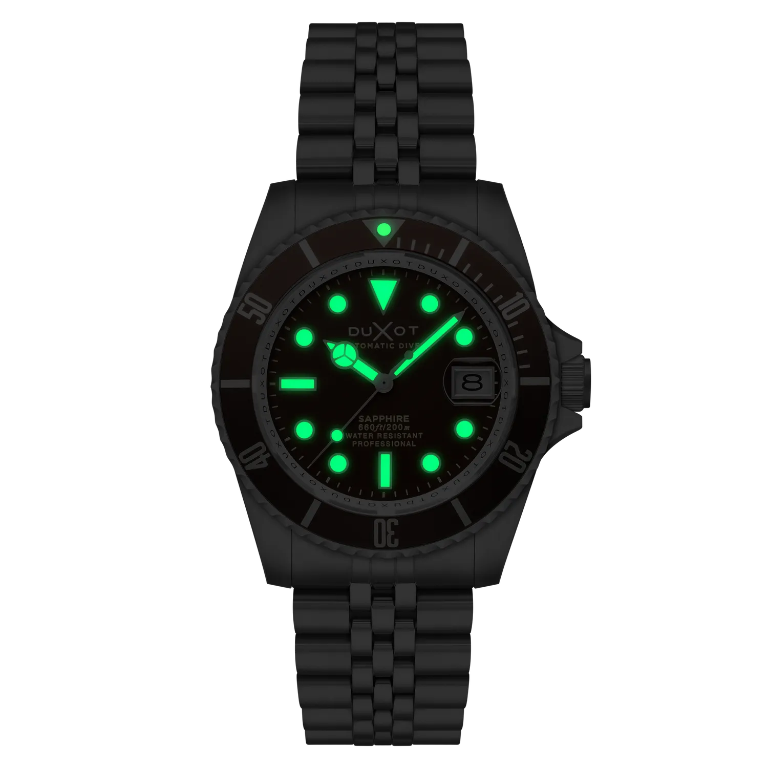 Duxot Atlantica DX-2057 automatisk dykkerklokke Chestnut Brown 20 ATM