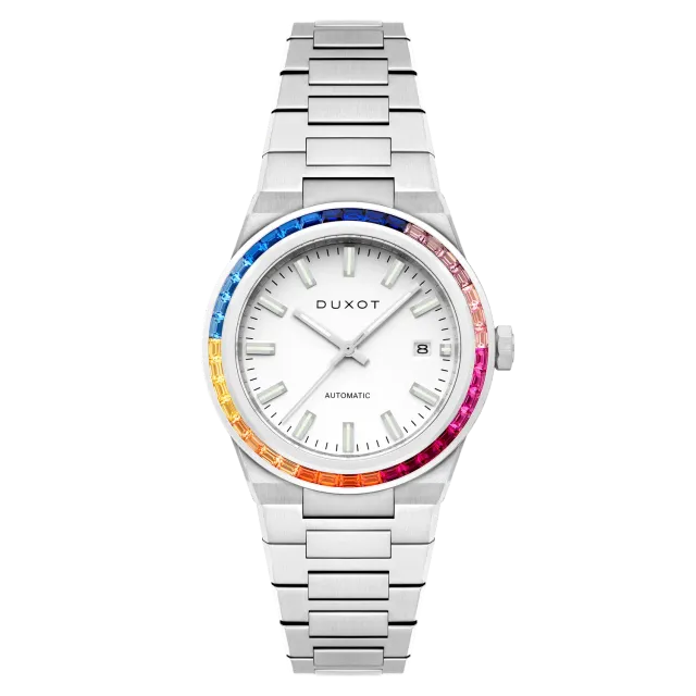 Duxot Alicante Alabaster Rainbow klokke med utskiftbar bezel