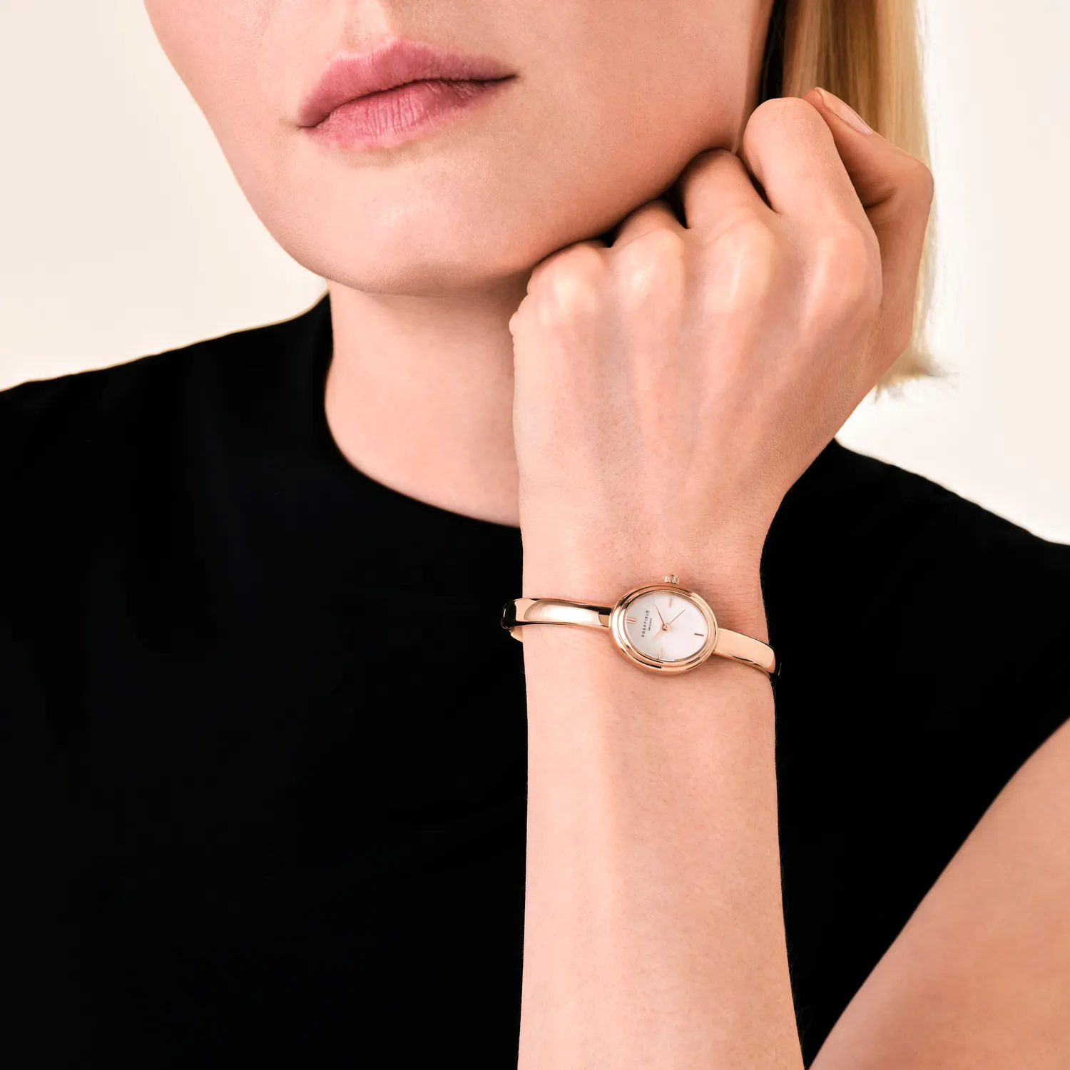 Rosefield Studio Bangle S Rose Gold klokke roségull