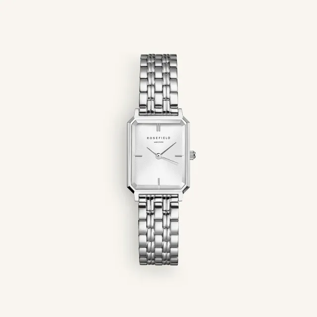 Rosefield Octagon XS klokke sølv 19,5 × 24 mm lenke