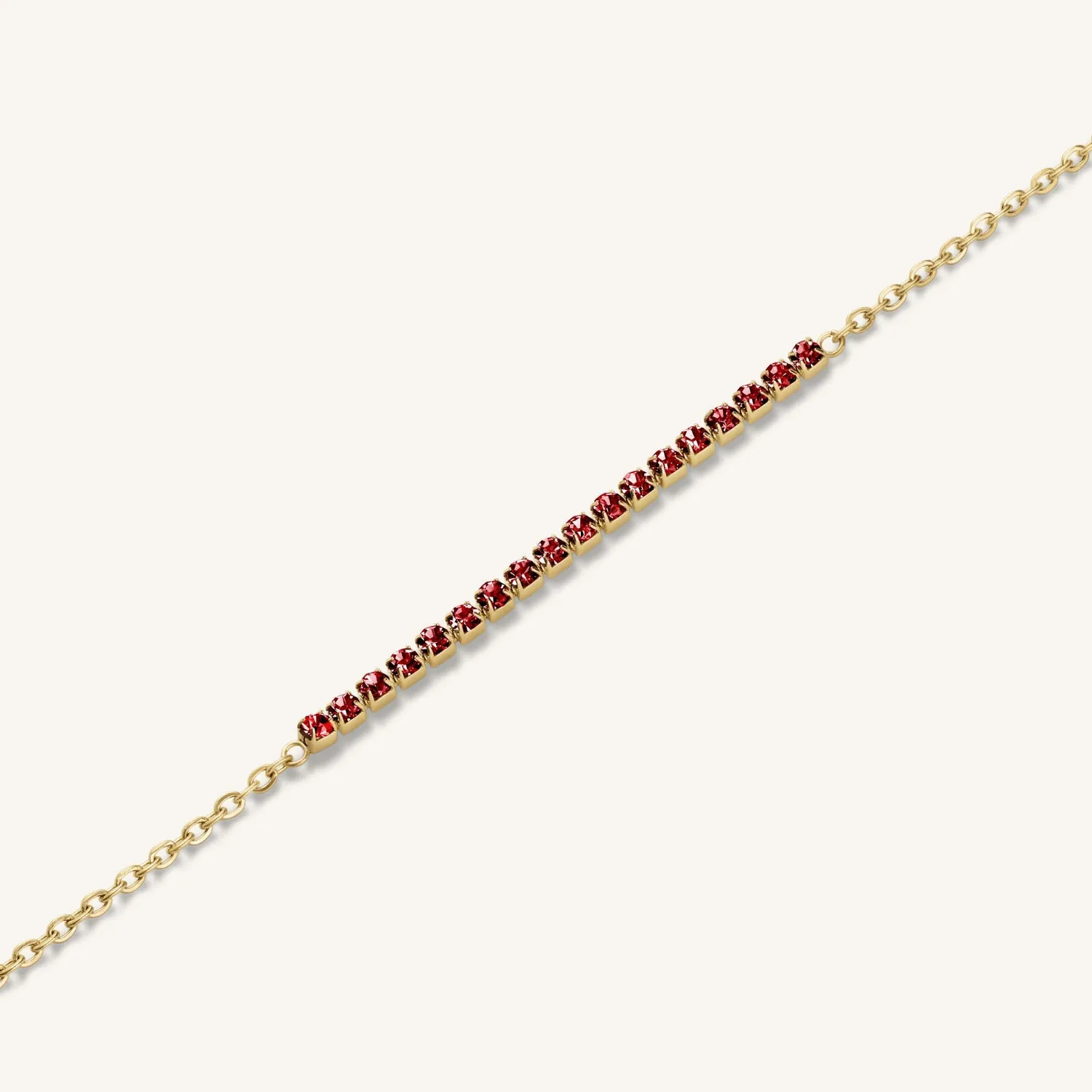 Rosefield Tennis Bracelet armbånd gull 16,5–19,5 cm