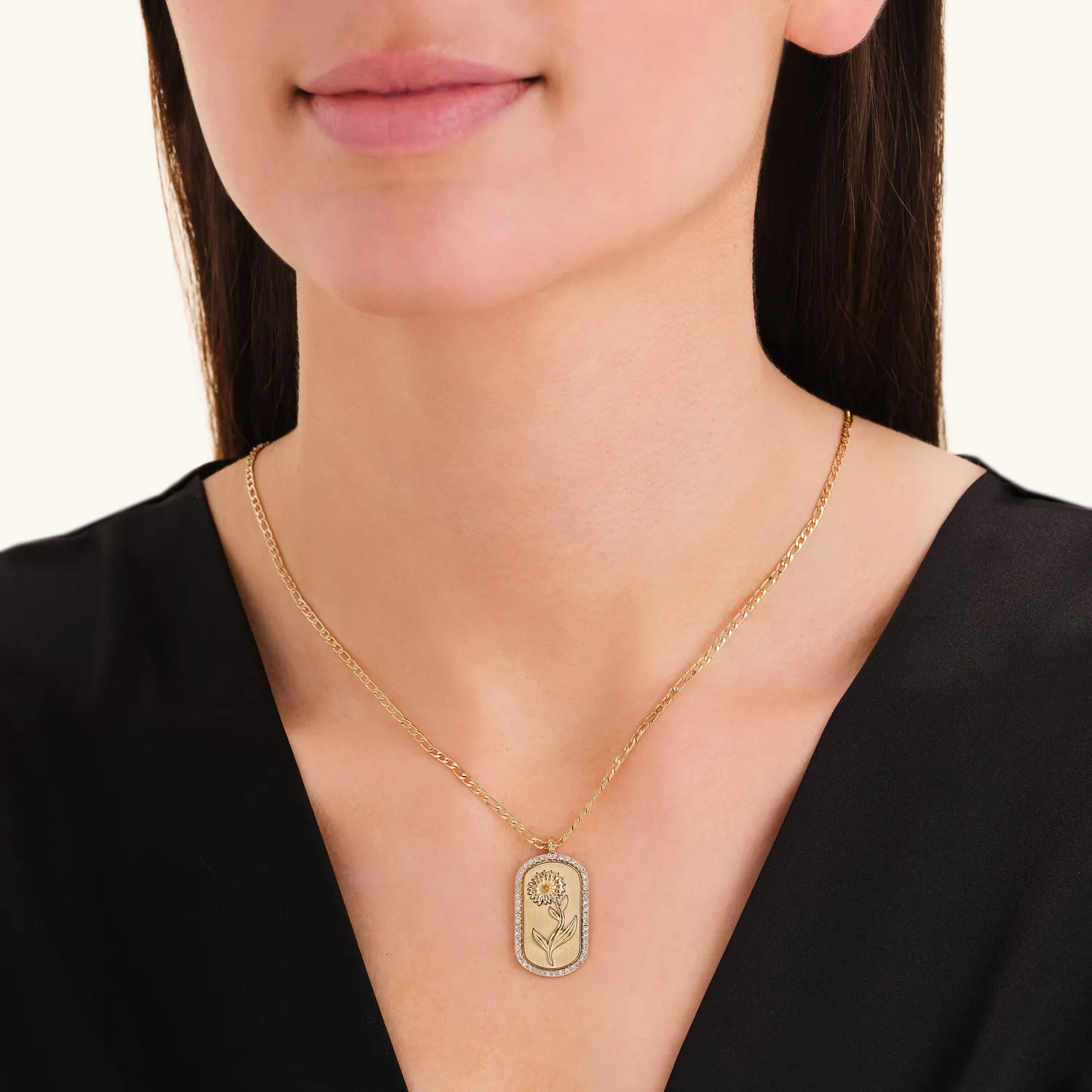 Rosefield Daisy Amulet halskjede gull 65–69 cm
