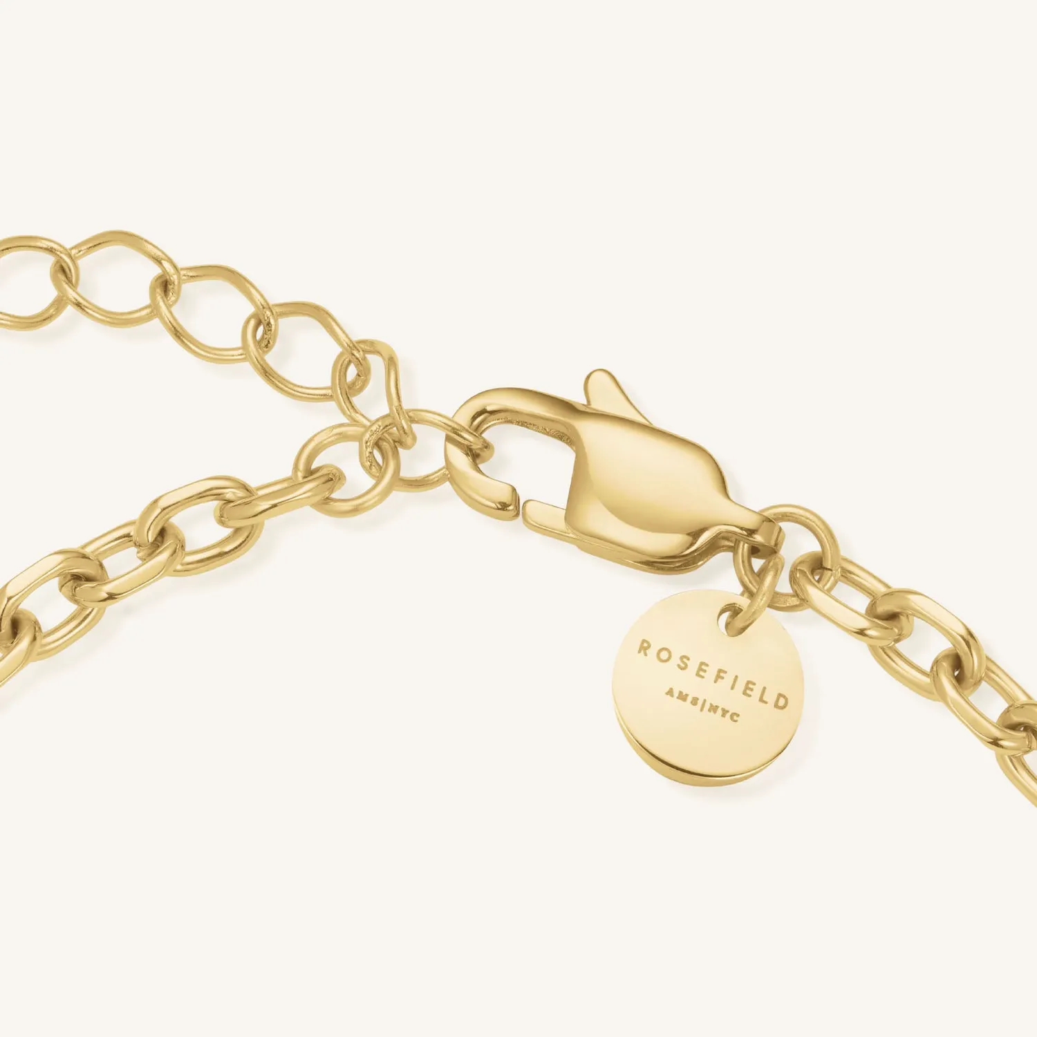 Rosefield Chunky Heart Bracelet armbånd gull 16,5–20,5 cm