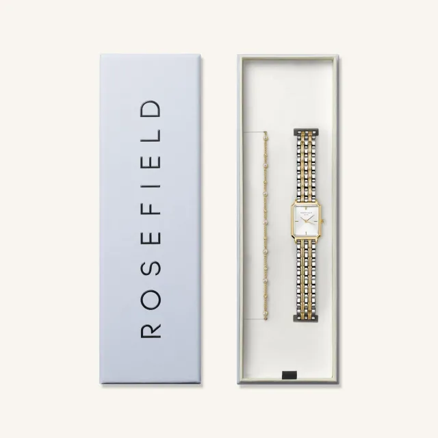 Rosefield Octagon XS Duotone klokke- og armbåndsett