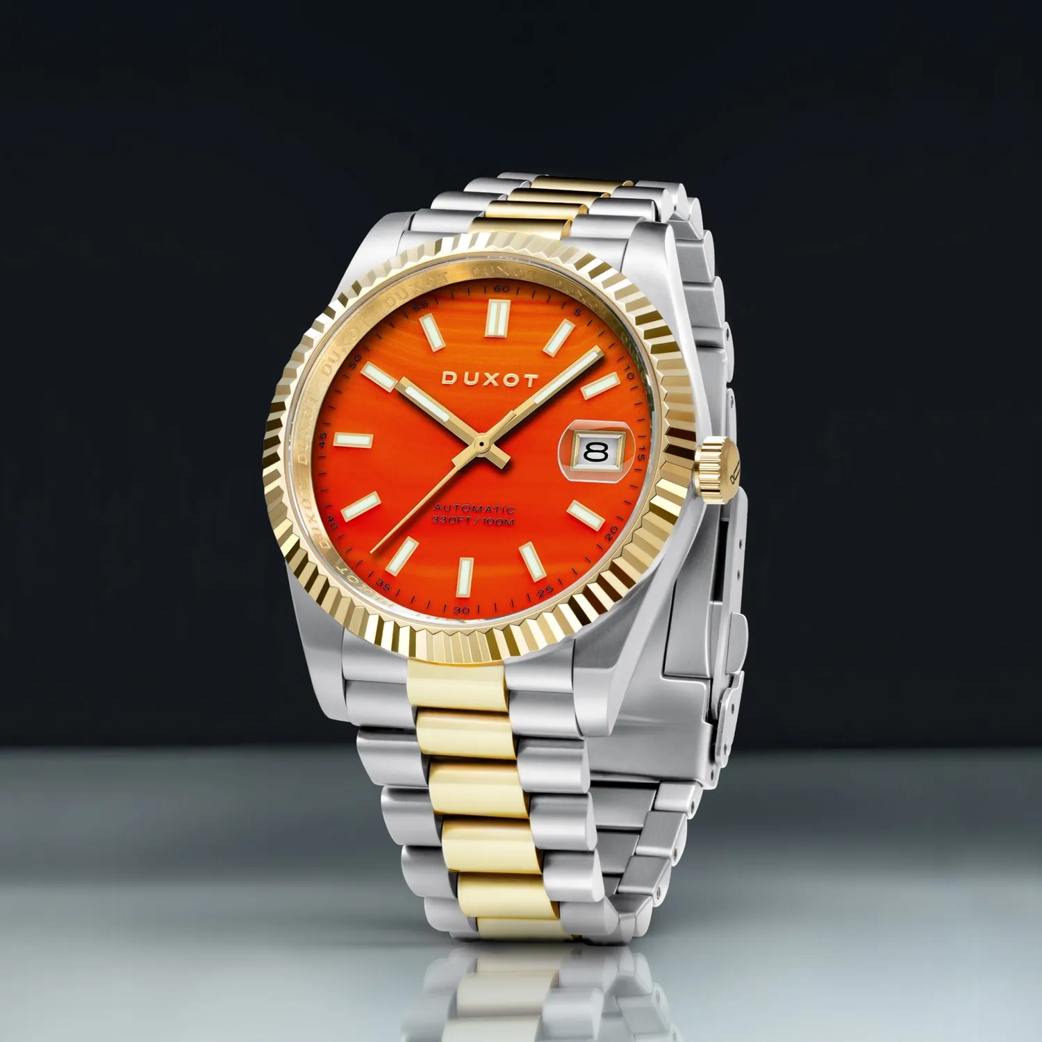 Duxot Marcel klokke Agate limited edition steinskive