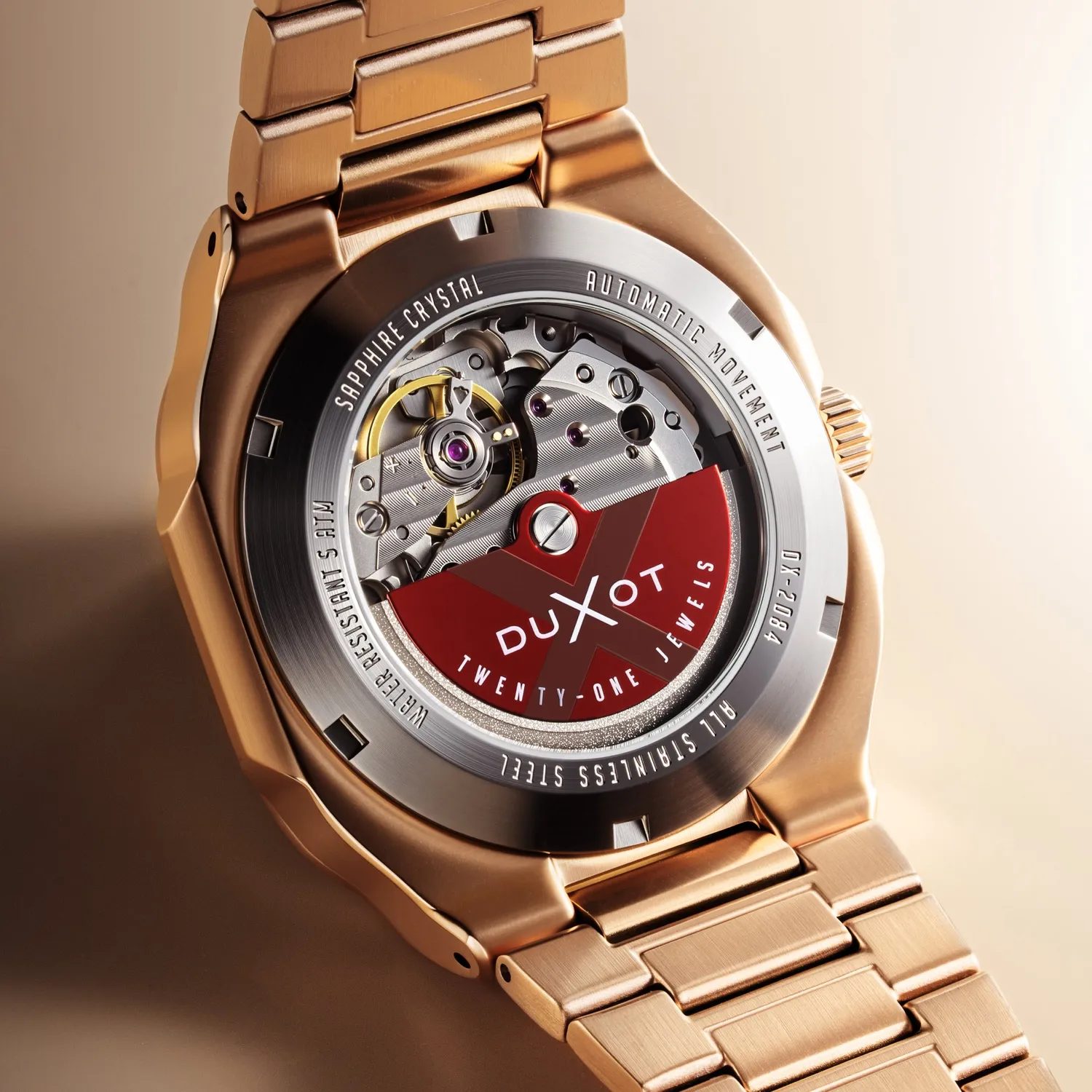 Duxot Quadrata Toffee Touch 24-timers klokke 42 mm