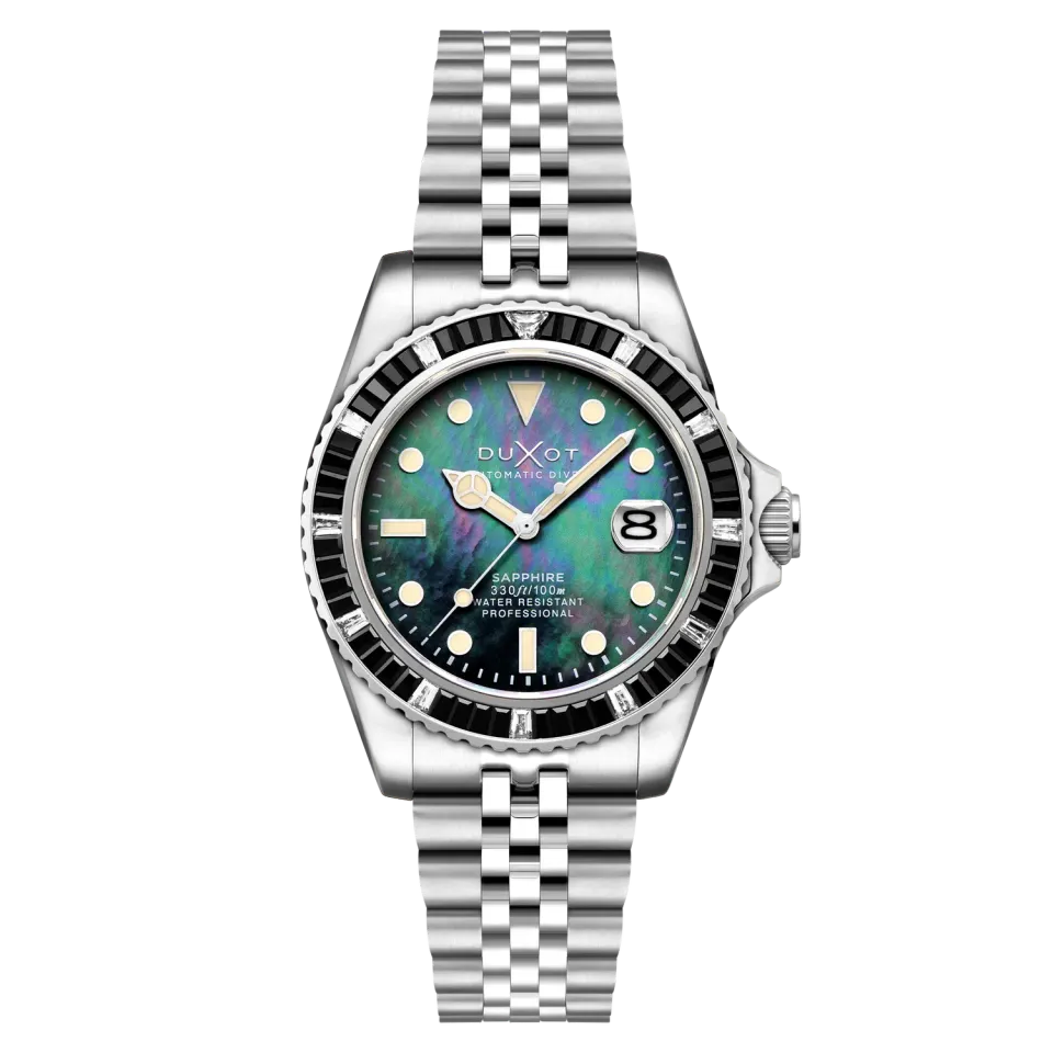 Duxot Atlantica 40 Rainbow Automatic Black Mop klokke perlemor