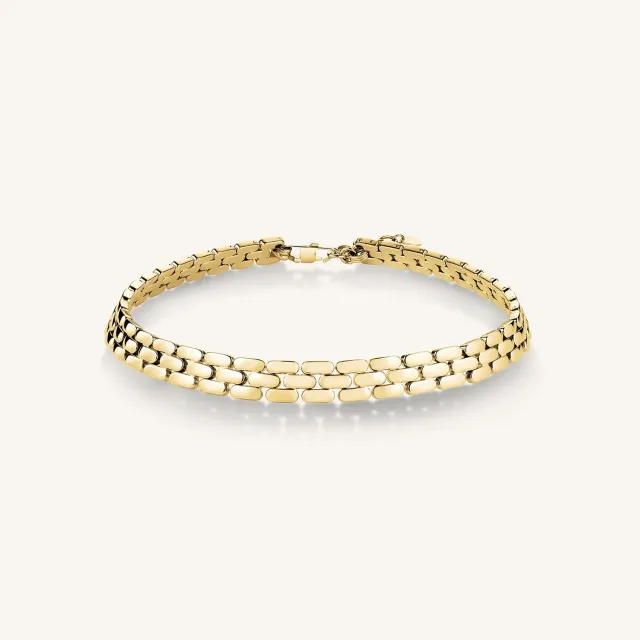 Rosefield Legacy Necklace halskjede 34–38 cm gullbelagt stål