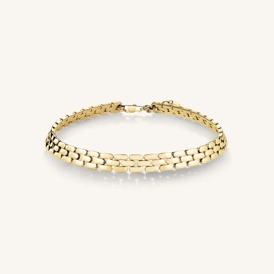 Rosefield Legacy Necklace halskjede 34–38 cm gullbelagt stål