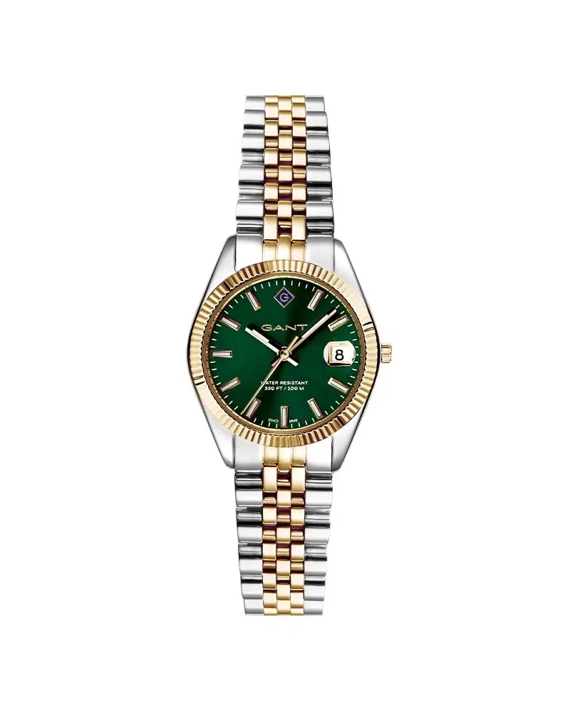 Gant Sussex Mini Lady armbåndsur 28 mm grønn tofarget stål