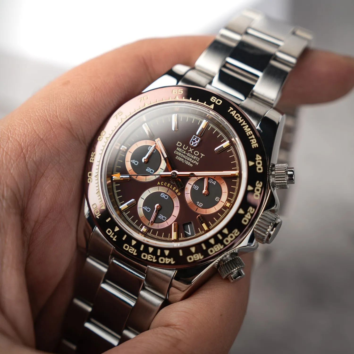 Duxot Accelero DX-2065 kronograf Chestnut Brown 40 mm
