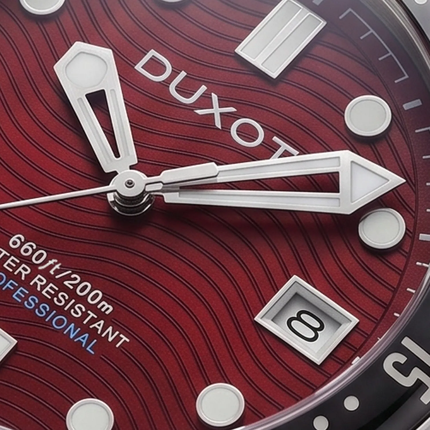 Duxot Henri Diver Automatic Maroon Red dykkerklokke