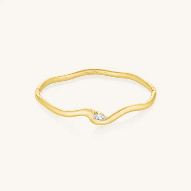 Rosefield Marquise Wave Bangle armring 6 × 5 cm gullbelagt stål