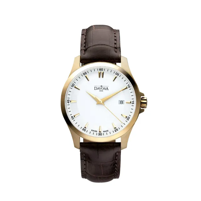 DAVOSA Classic quartz herreklokke 39 mm safirglass