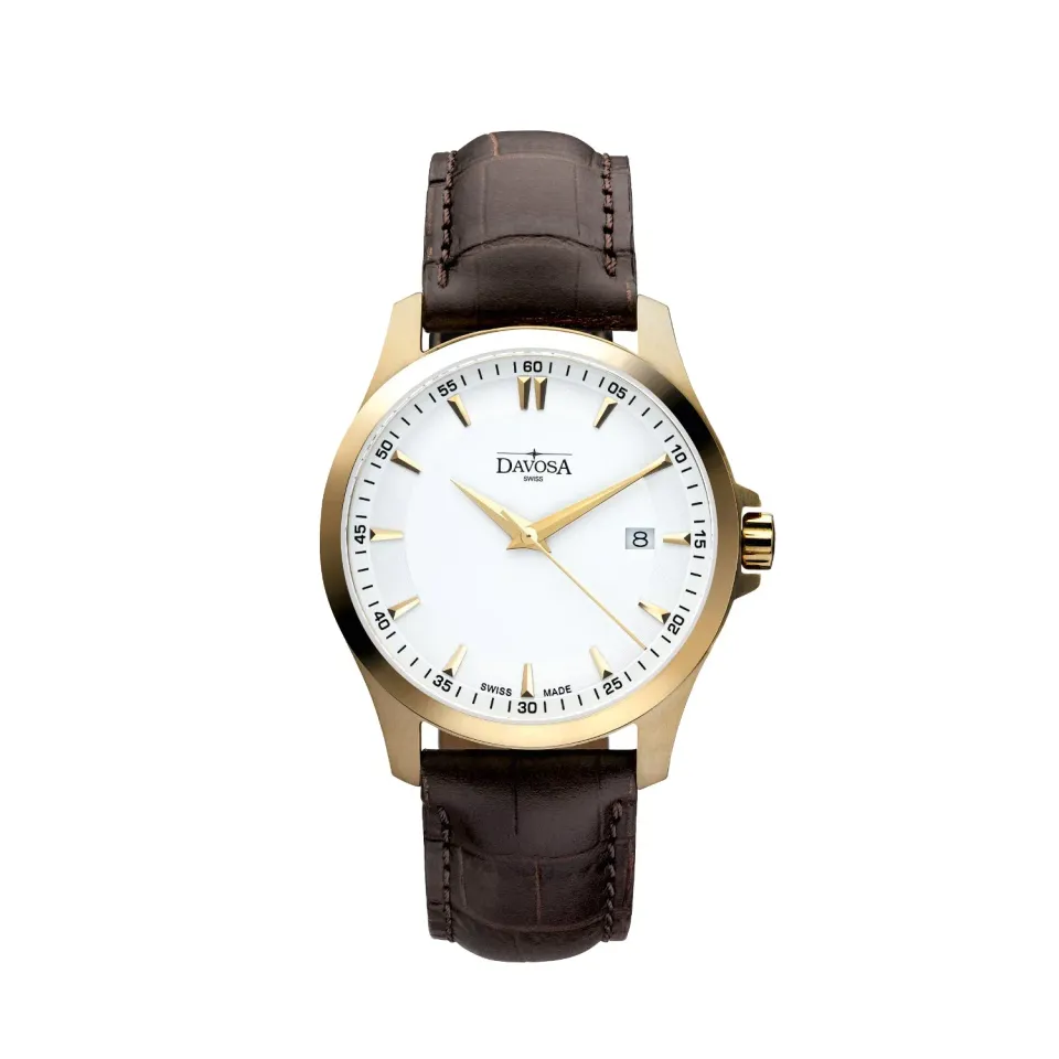 DAVOSA Classic quartz herreklokke 39 mm safirglass