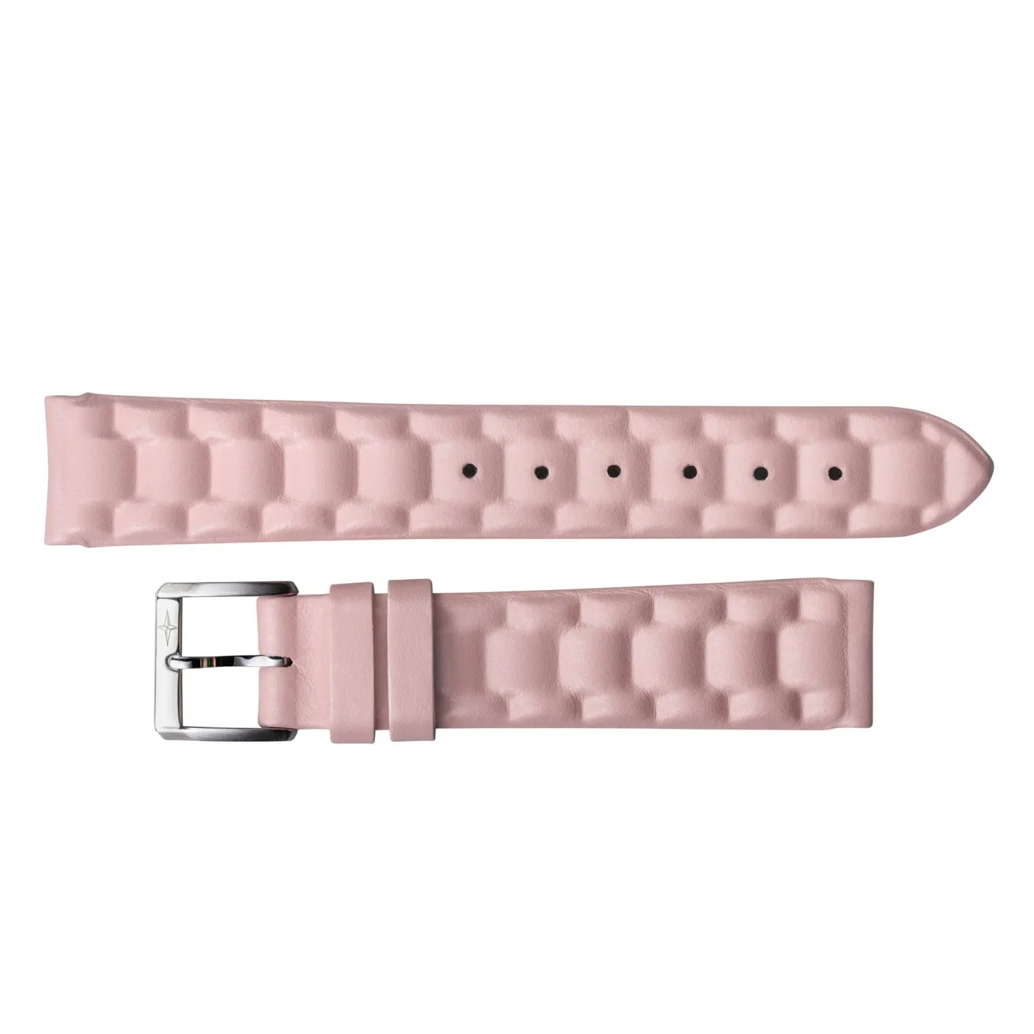 DAVOSA Cowhide Pink 18 mm skinnreim rosa med gummikjerne