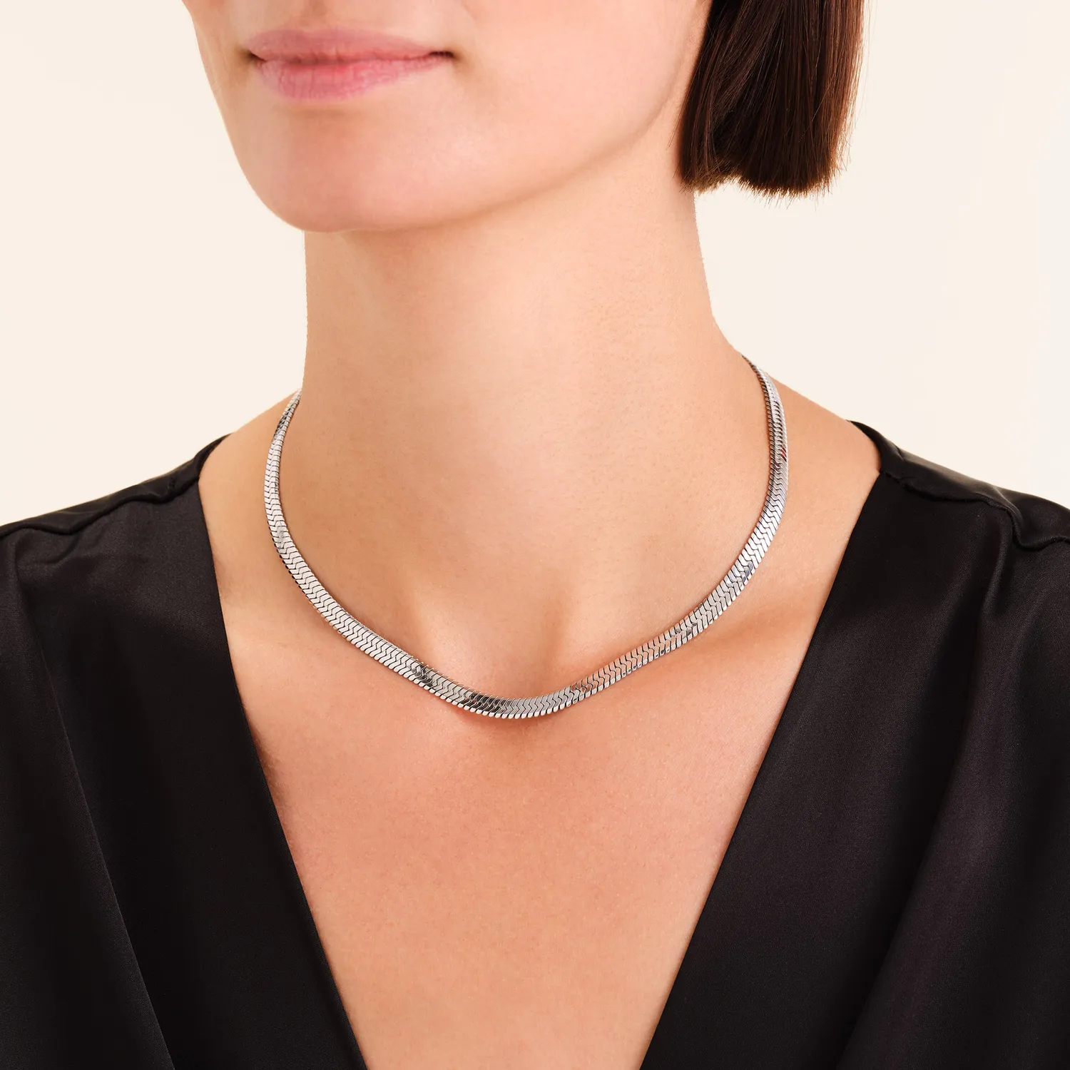 Rosefield Large Snake Necklace halskjede gull 6 mm
