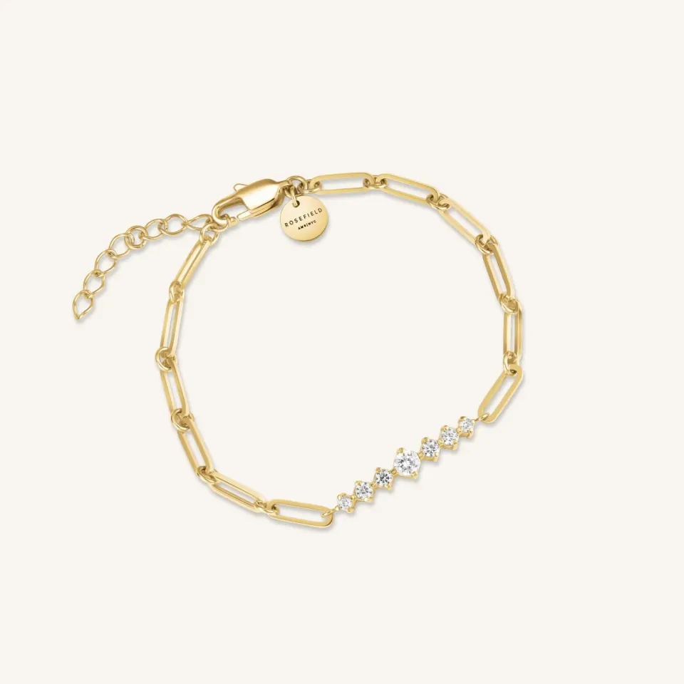 Rosefield Bar Bracelet With Stones armbånd gullbelagt stål