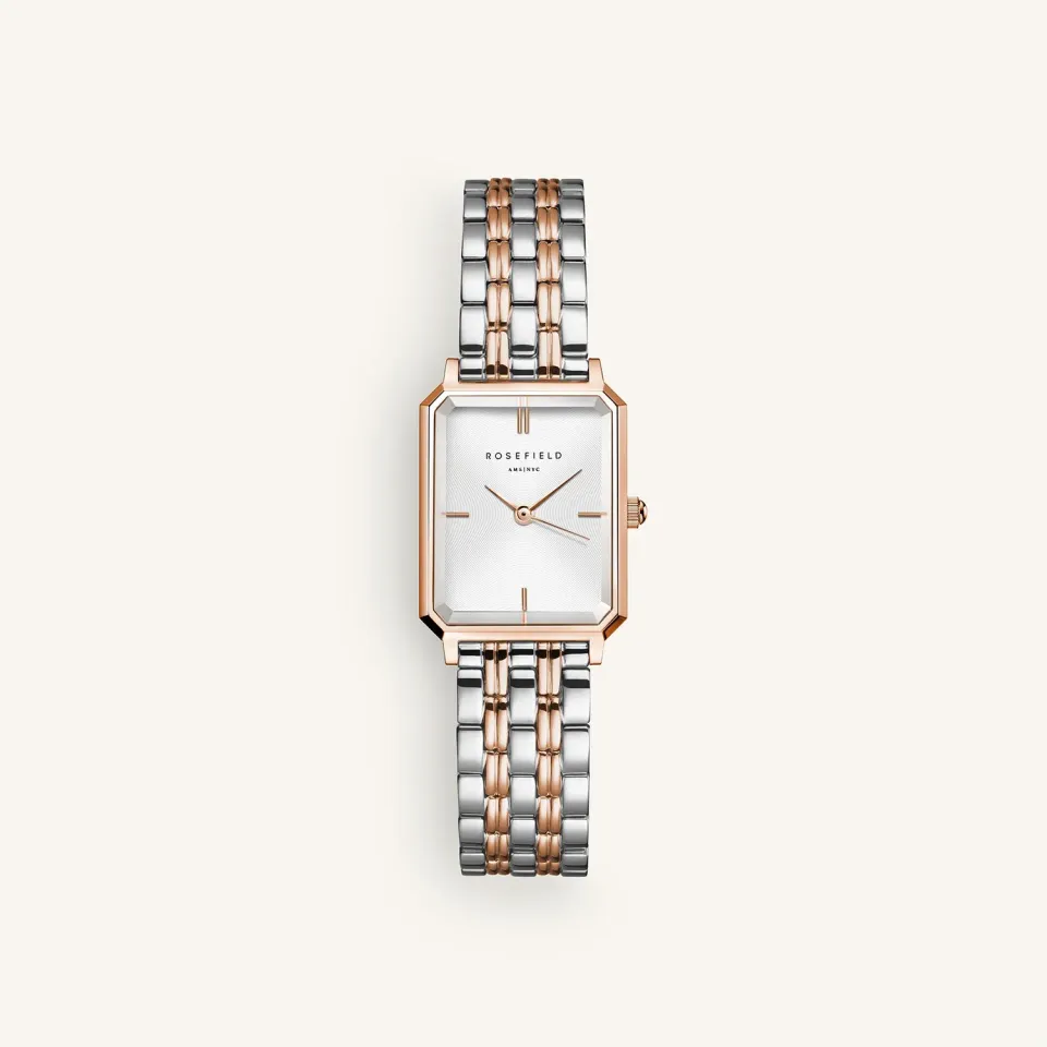 Rosefield Octagon XS klokke tofarget stålrem