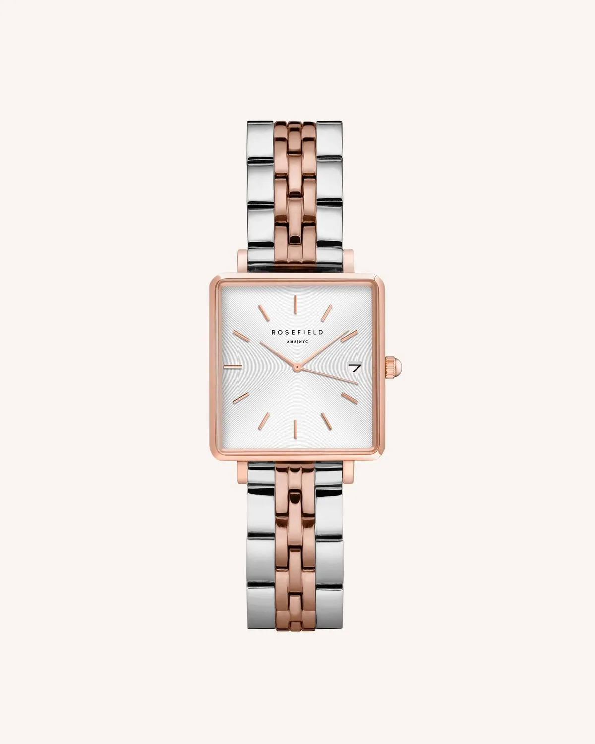 Rosefield Silver - rose gold Strap lenke 14 mm sølv roségull