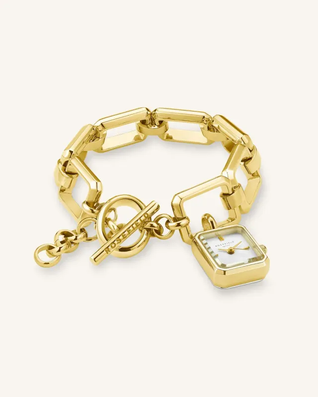 Rosefield Studio Octagon Chain Gold klokke gull