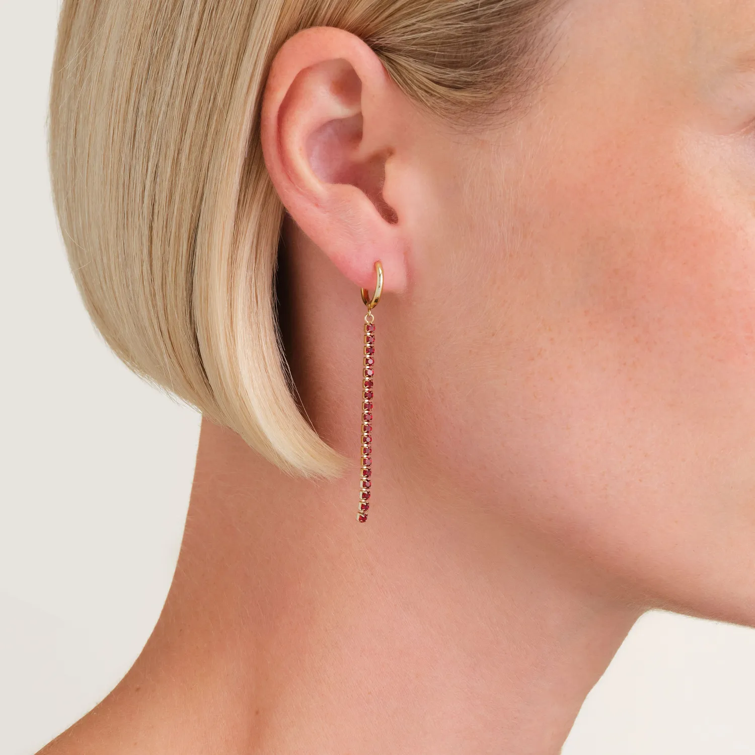 Rosefield Essentials Tennis Earrings øreringer gull og sølv