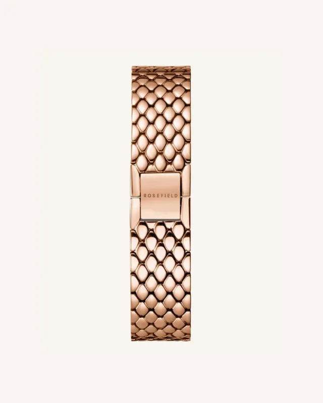 Rosefield The Oval Rose Gold Steel Strap klokkerem 22 mm i stål